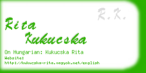 rita kukucska business card